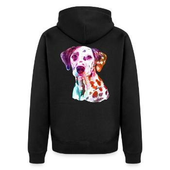 dalmatien - Veste à capuche bio Premium Unisexe - noir - Dos - Nico (187cm)