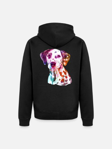 Dalmatian - Unisex Premium Organic Zip Hoodie - black