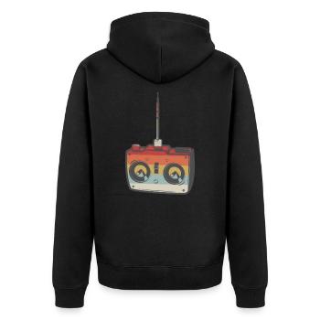 Télécommande RC voiture modèle de voiture rétro - Veste à capuche bio Premium Unisexe - noir - Dos - Nico (187cm)