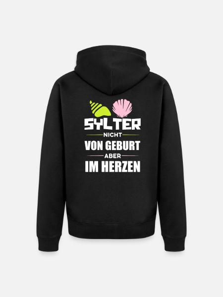 Sylt - Unisex Premium Bio Zip Hoodie - Schwarz