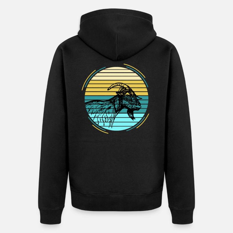 chèvre - Veste à capuche bio Premium Unisexe - noir