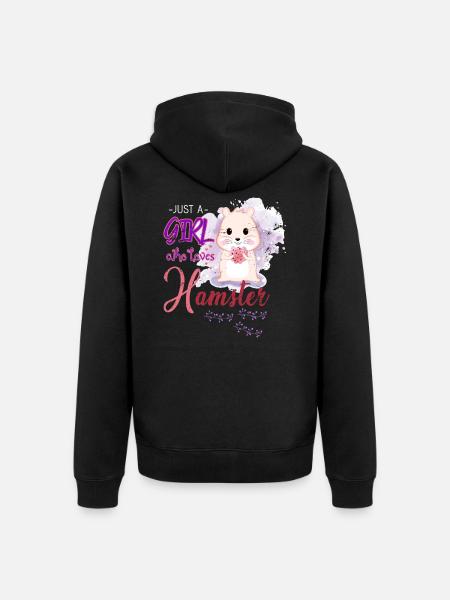 Hamster animal cage - Unisex Premium Organic Zip Hoodie - black