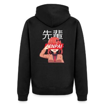 Japon - Veste à capuche bio Premium Unisexe - noir - Dos - Nico (187cm)
