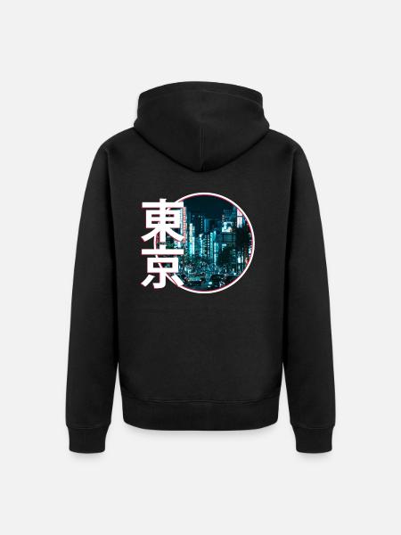 Japan - Unisex Premium Organic Zip Hoodie - black