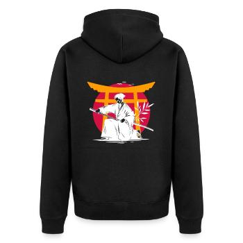 Japon - Veste à capuche bio Premium Unisexe - noir - Dos - Nico (187cm)