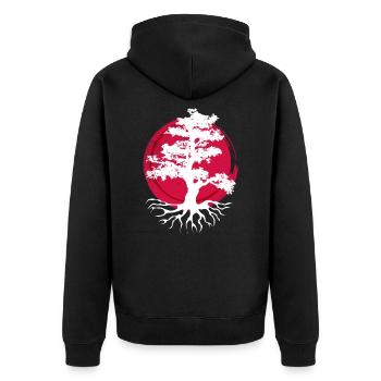 Japon - Veste à capuche bio Premium Unisexe - noir - Dos - Nico (187cm)