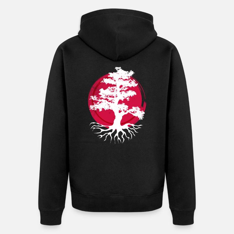 Japan - Unisex Premium Organic Zip Hoodie - black