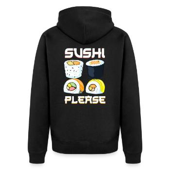 Japon - Veste à capuche bio Premium Unisexe - noir - Dos - Nico (187cm)