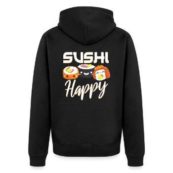Japon - Veste à capuche bio Premium Unisexe - noir - Dos - Nico (187cm)