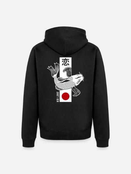 Japon - Veste à capuche bio Premium Unisexe - noir