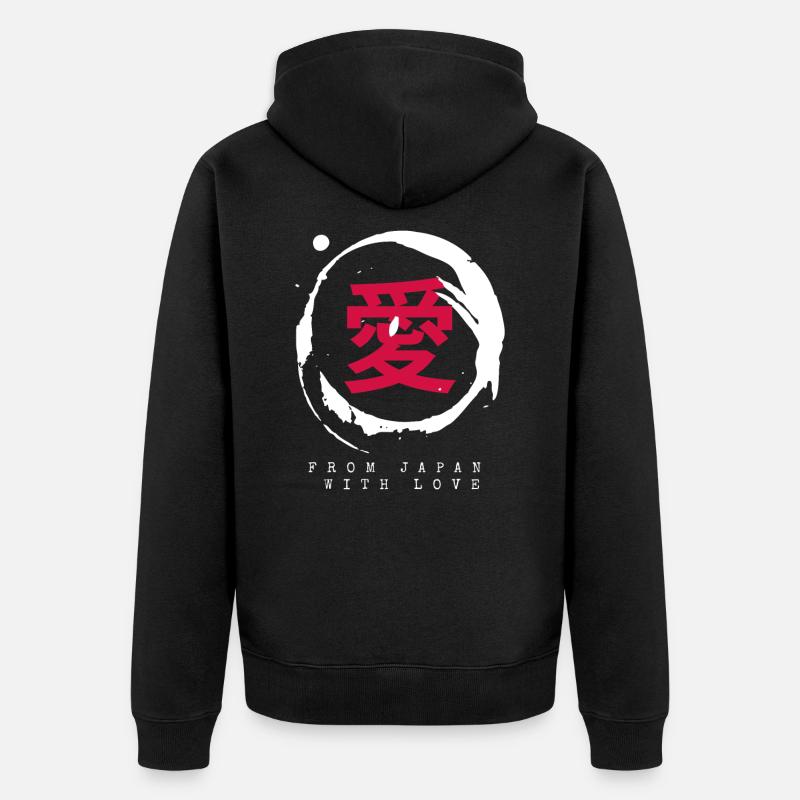 Japan - Unisex Premium Bio Zip Hoodie - Schwarz