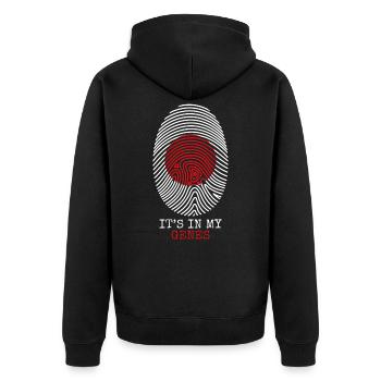 Japon - Veste à capuche bio Premium Unisexe - noir - Dos - Nico (187cm)