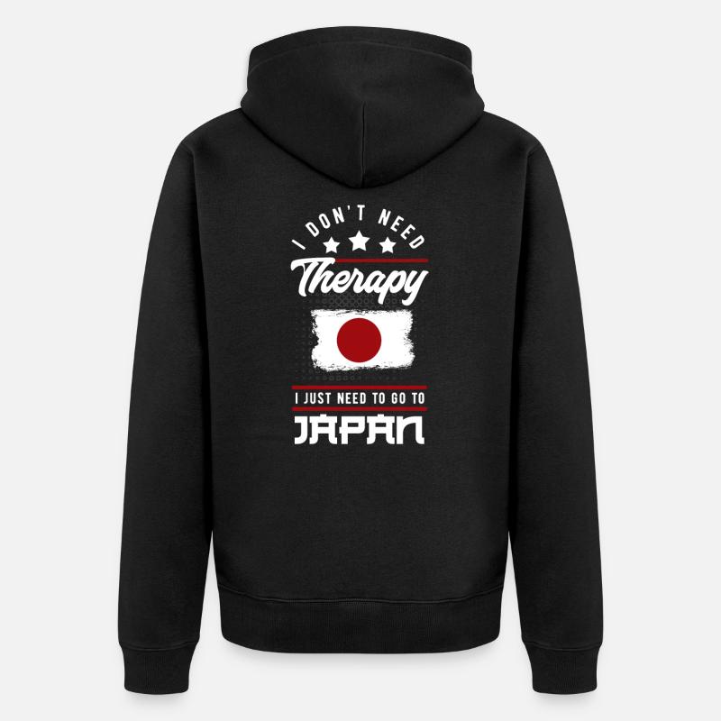 Japan - Unisex Premium Bio Zip Hoodie - Schwarz