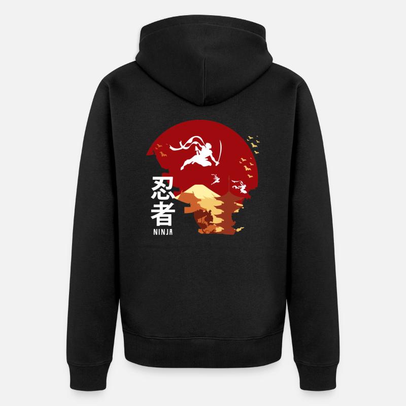 Japan - Unisex Premium Bio Zip Hoodie - Schwarz