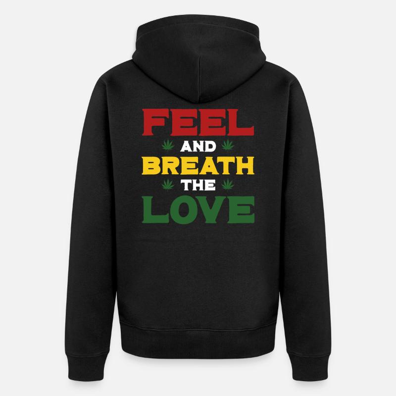 Reggae pour toujours - Veste à capuche bio Premium Unisexe - noir