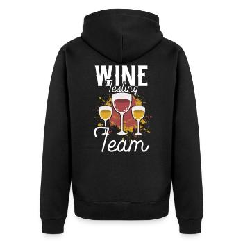 Du vin - Veste à capuche bio Premium Unisexe - noir - Dos - Nico (187cm)