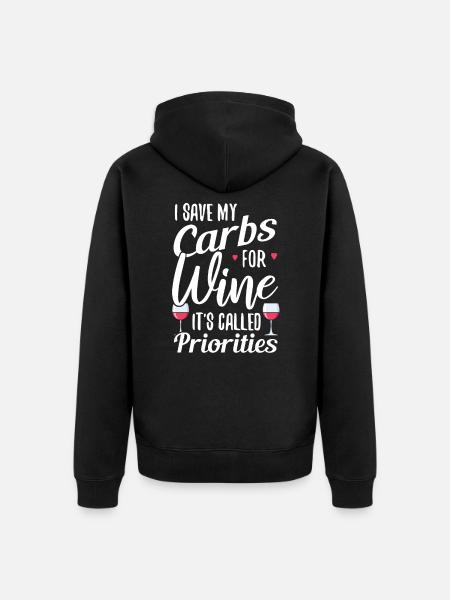 Du vin - Veste à capuche bio Premium Unisexe - noir