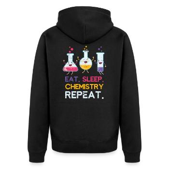 Enfants chimie - Veste à capuche bio Premium Unisexe - noir - Dos - Nico (187cm)