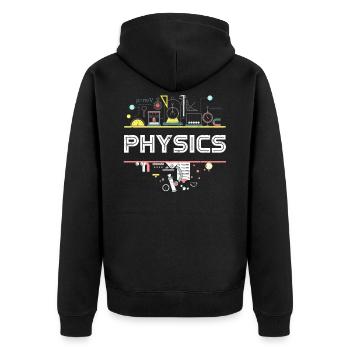 Physique physique quantique - Veste à capuche bio Premium Unisexe - noir - Dos - Nico (187cm)