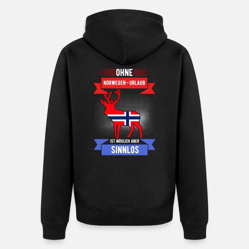 Norvège - Veste à capuche bio Premium Unisexe - noir