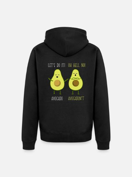 Avocat - Veste à capuche bio Premium Unisexe - noir
