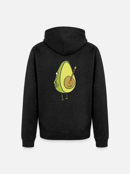 Avocado - Unisex Premium Bio Zip Hoodie - Schwarz