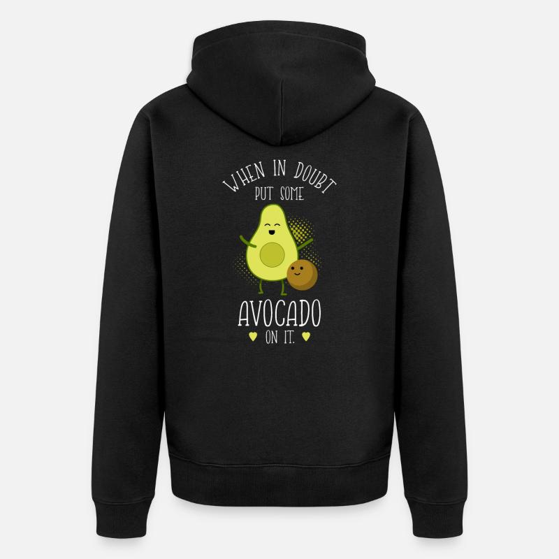 Avocat - Veste à capuche bio Premium Unisexe - noir