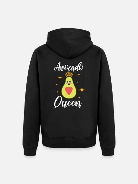 avocado - Unisex Premium Organic Zip Hoodie - black
