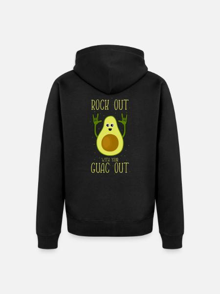 avocado - Unisex Premium Organic Zip Hoodie - black