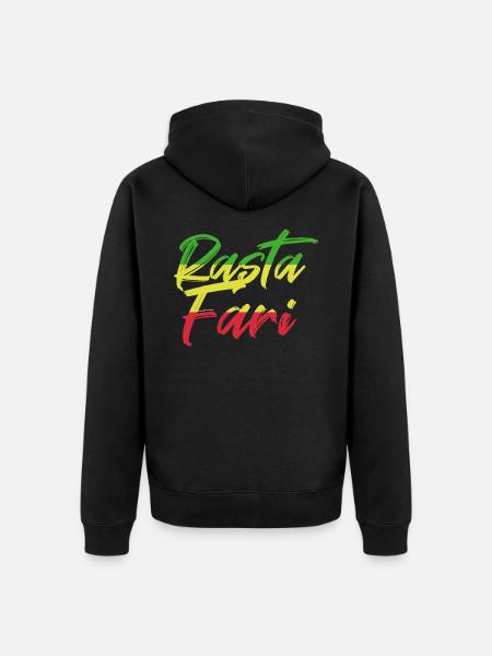 reggae - Unisex Premium Organic Zip Hoodie - black
