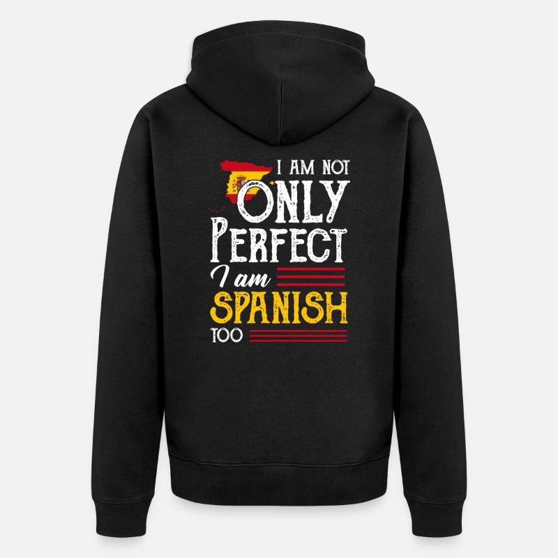 Spanien - Unisex Premium Bio Zip Hoodie - Schwarz