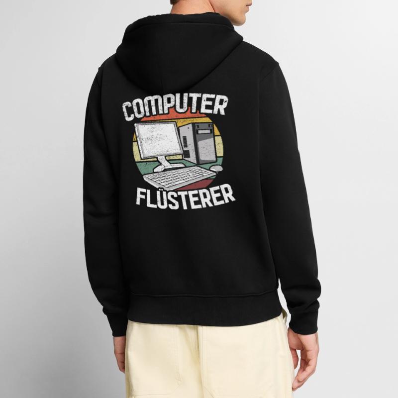Computer Flüsterer Computer Nerd Informatik Unisex Premium Bio Zip Hoodie