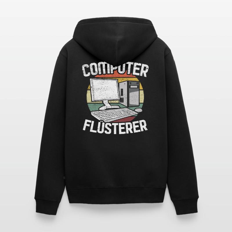 Computer Flüsterer Computer Nerd Informatik Unisex Premium Bio Zip Hoodie
