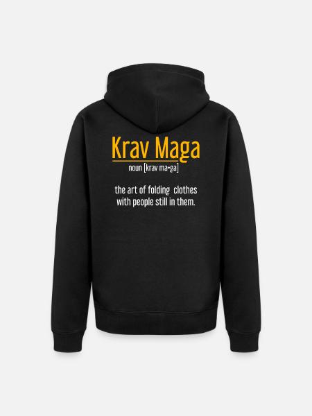 Krav Maga Mossad athlete - Unisex Premium Organic Zip Hoodie - black