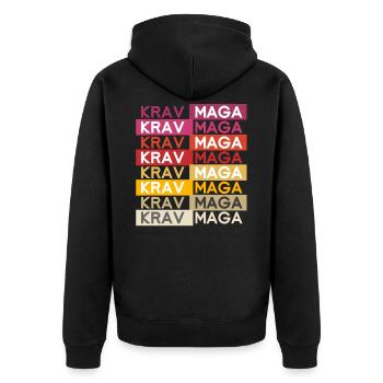 Idée cadeau Krav Maga - Veste à capuche bio Premium Unisexe - noir - Dos - Nico (187cm)