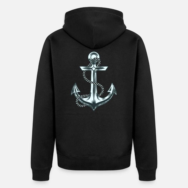 Voilier d'ancre - Veste à capuche bio Premium Unisexe - noir