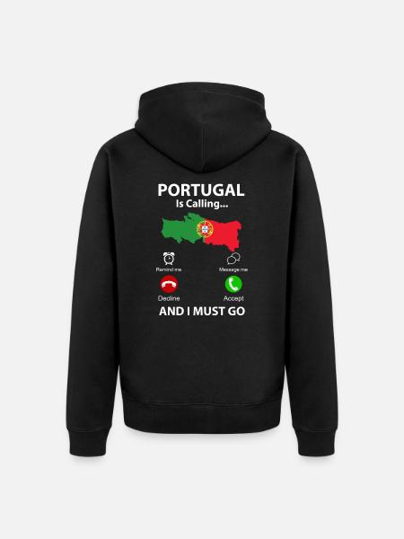 Portugal - Unisex Premium Organic Zip Hoodie - black