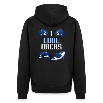 Orca - Veste à capuche bio Premium Unisexe - noir - Dos - Nico (187cm)