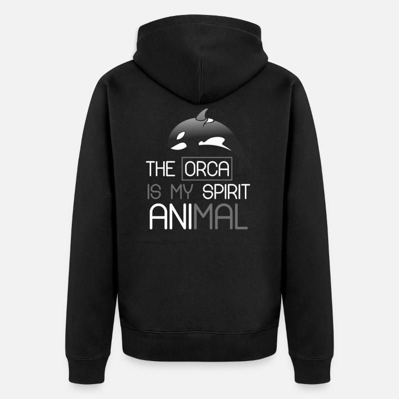 Orca - Veste à capuche bio Premium Unisexe - noir