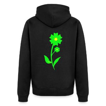 Flower bloom garden plant gift - Unisex Premium Organic Zip Hoodie - black - Back - Nico (187cm)
