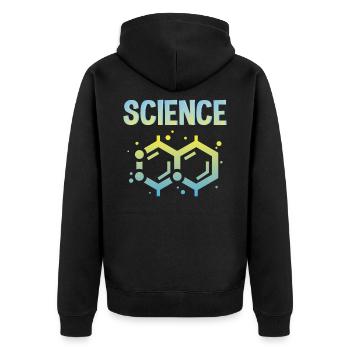 Science physics chemistry gift - Unisex Premium Organic Zip Hoodie - black - Back - Nico (187cm)