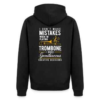 trombone - Veste à capuche bio Premium Unisexe - noir - Dos - Nico (187cm)