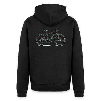H bike - Unisex Premium Organic Zip Hoodie - black - Back - Nico (187cm)