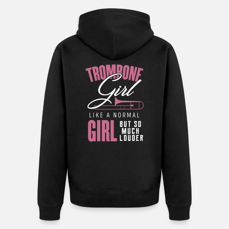 trombone - Veste à capuche bio Premium Unisexe - noir