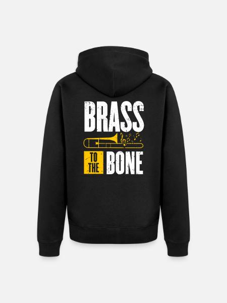 Posaune - Unisex Premium Bio Zip Hoodie - Schwarz