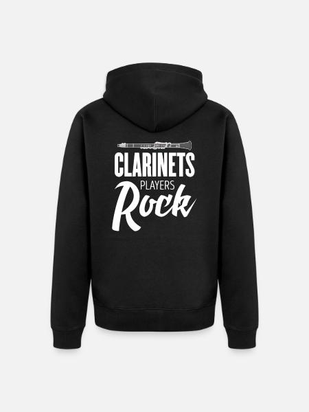 clarinet - Unisex Premium Organic Zip Hoodie - black