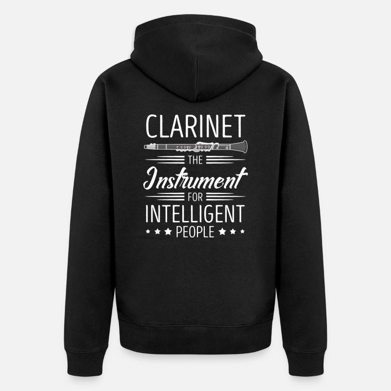 Klarinette - Unisex Premium Bio Zip Hoodie - Schwarz