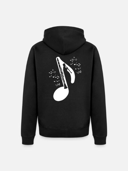 clarinette - Veste à capuche bio Premium Unisexe - noir