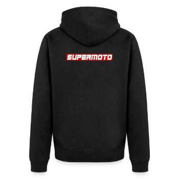 Supermotard - Veste à capuche bio Premium Unisexe - noir - Dos - Nico (187cm)