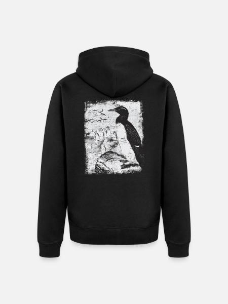Penguin Antarctica - Unisex Premium Organic Zip Hoodie - black